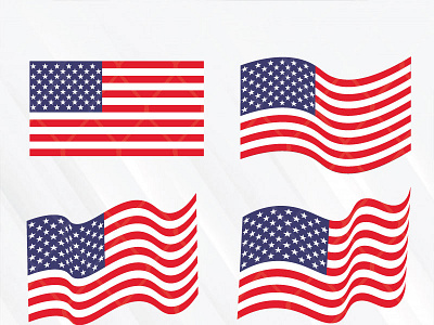 Waving American Flag by SVG Prints on Dribbble