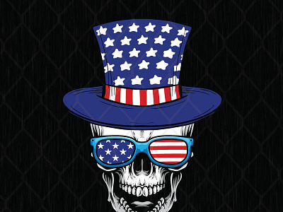 Skull American Flag 4th of July 4th of july american flag skull