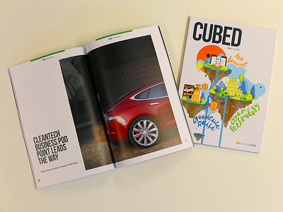 Crowdcube magazine - Cubed building cover illustration magazine print social sustainable typography vector web