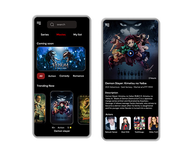 movie app ui