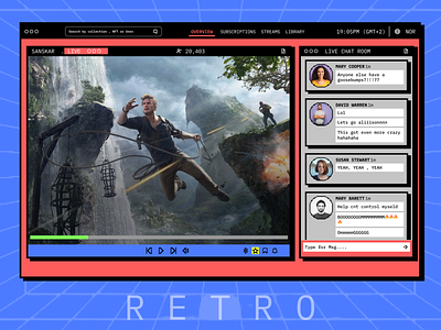 game streaming platforms - Retro Theme