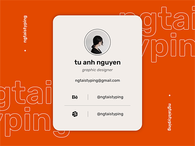 Contact Card contact card graphic design typography