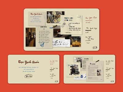 Cuc Gach Quan cafe experimental graphic design rebranding restaurant retro ui ui design vietnam vietnamese vintage web design