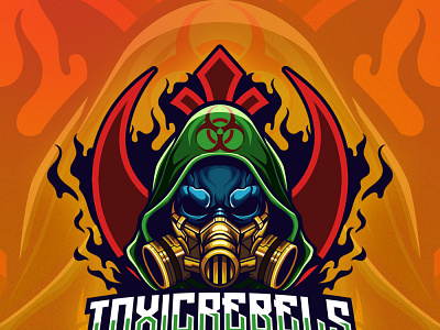 Toxic Rebel Esport character design facebook gaming gaminglogo illustration instagram logo mixer streamer twitch twitch.tv vector