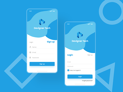 Login Sign Up Screens UI Design