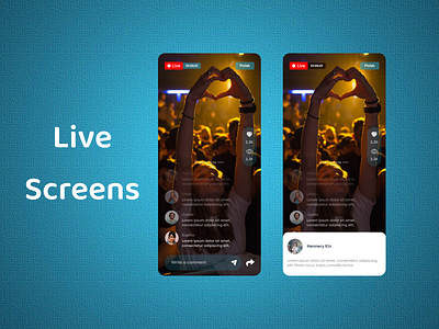 Live Screens best design designer for you live live broadcast live recording pinterest record recording screen top trending ui user interface ux viral