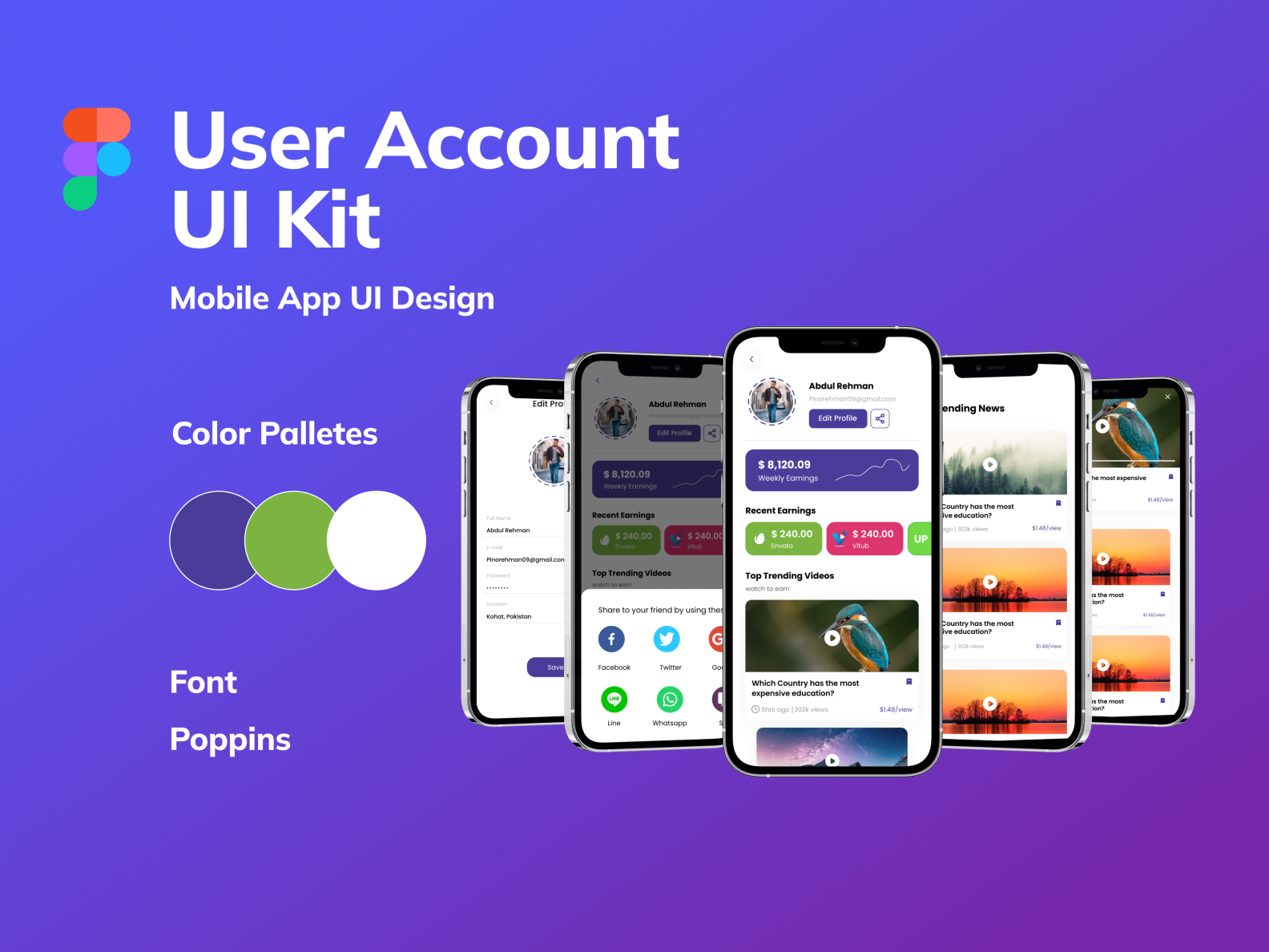 User Account Design by Farman_Khan on Dribbble