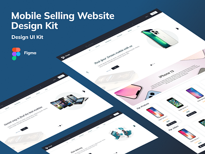 Mobile Selling Website Design Kit branding design dribbble logo mobile selling selling ui ux webdesign