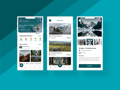 Hiking App app colors design dribbble hike hike app hiking hiking app trend ui ui design ui ux design ux ux design