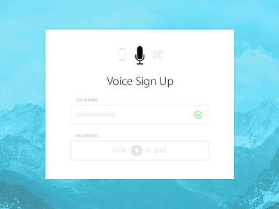 Daily UI #001 form sign ui up voice