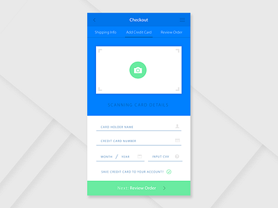 Daily UI #002 002 card checkout credit dailyui form scan