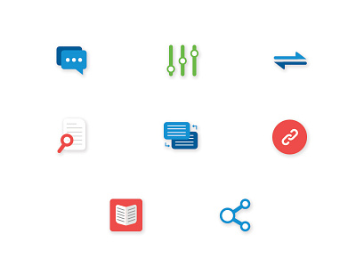 Custom Icon Set communicate connect custom icons learn manage search sketch switch technology translate vector