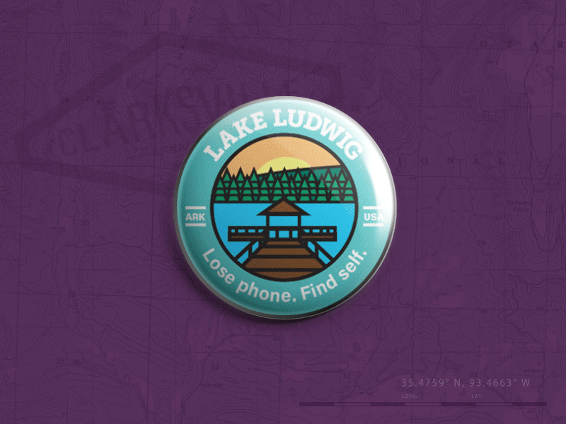 Ozarks Outdoors Button Pack adventure button colorful compass hiking icons illustration navigation outdoors ozarks pack