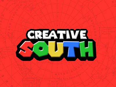 Super Creative South 2019 colorful creative south logo mario brothers typography