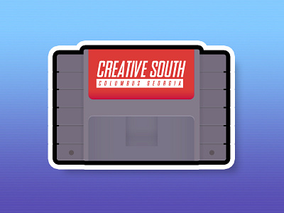 Creative South Cartridge cartridge creative south snes sticker video game