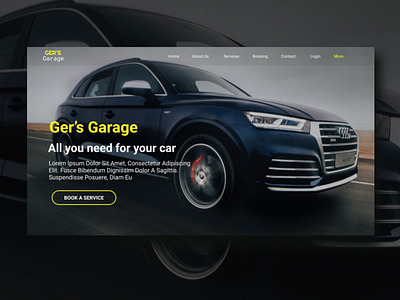 Ger's Garage web-app app design graphic design ui ux web