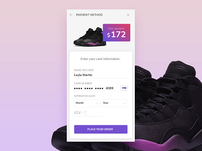 Daily UI #002 002 adobexd creditcardcheckout daily 100 dailychallenge dailyui nike payment app uidesign