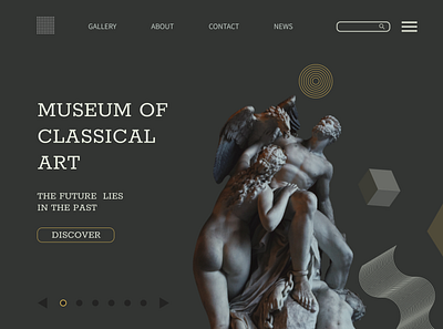 Museum Landing Page branding dailyui design logo typography ui ux vector