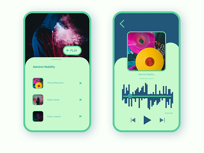 Music Player app dailyui design typography ui ux vector