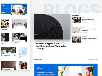 blog page UI article blogs blogspot business corporate website design news and blogs testimonial ui