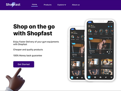 Fitness E-commerce Hero section