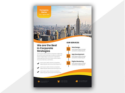 Creative Corporate Business Flyer Design Template branding business flyer corporate flyer design flyer flyer template graphic design illustration vector