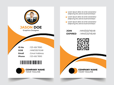 General business id card template design branding design graphic design graphics id card illustration stationery vector