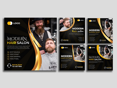 Barber shop social media post banner banner design graphic design illustration instagram post marketing media post social vector