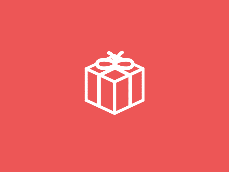 Christmas gift icon animation