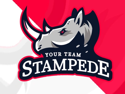 Stampede Logo animal brand branding design esports logo gamer icon illustration logo mascot mascot design mascot logo sport sports brand sports logo streamer team team logo typography vector