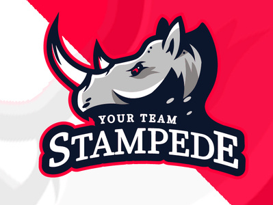 Stampede Logo animal brand branding design esports logo gamer icon illustration logo mascot mascot design mascot logo sport sports brand sports logo streamer team team logo typography vector