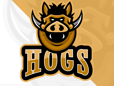 Hogs Logo animal brand branding design esports logo for sale gamer icon illustration logo mascot mascot design mascot logo sport sports brand sports logo streamer team team logo vector