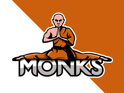 Monks Logo brand branding design esports logo for sale gamer icon illustration logo mascot mascot design mascot logo sport sports brand sports logo stream streamer team team logo vector