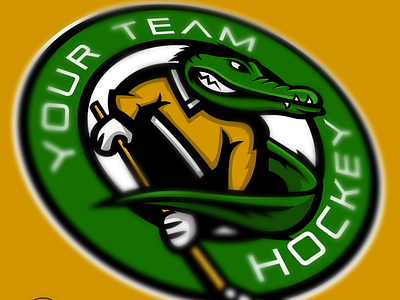 Hockey Alligator logo alligator animal branding esports hockey logo sports team