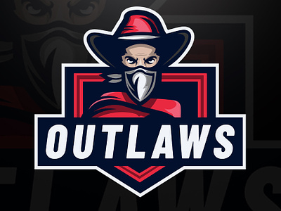 Outlaw Mascot Logo design