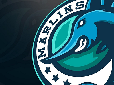 Marlins logo esports fish illustrator logo marlins mascot sports sportsbranding sportslogo team
