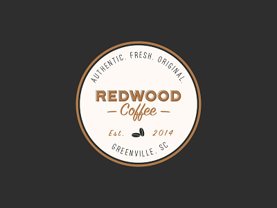 Redwood Coffee brand coffee design drinks food lettering logo typography vector