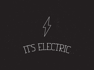 It's Electric bolt brand design electric electricity lettering lighting logo typography vector