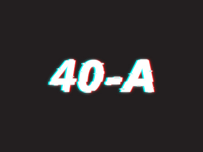 40-A brand design dj effect glitch graphic identity lettering logo music typography vector