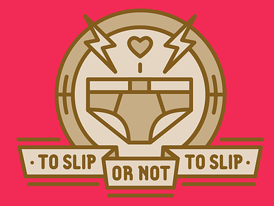 Slip or not? fun logo slip
