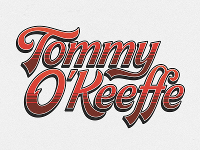 Tommy O'Keeffe Logo branding country music cowboy honkytonk music musician musicians retro script singer vector vintage wordmark