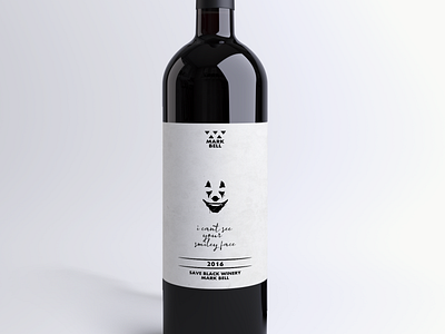 minimal and horror wine label design