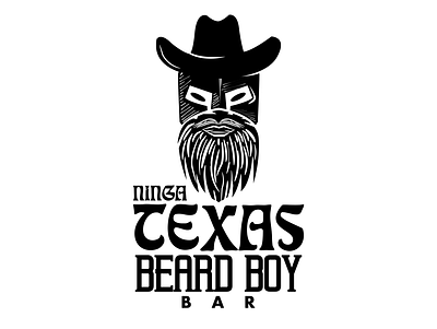 ninga texas beard boy bar branding cool design icon illustration logo minimal minimal logo retro simple vintage