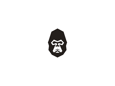 gorilla face mark bold branding cool design icon iconic logo logos minimal minimal logo monogram nice simple
