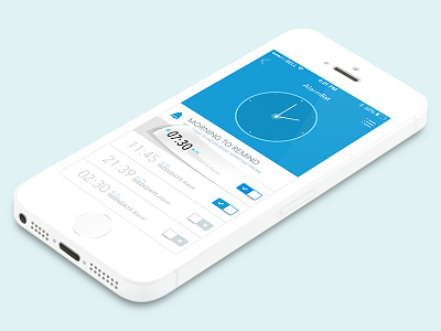 Alarm list by BeardChicken on Dribbble
