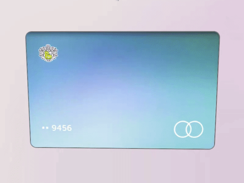 Bank card 3d animation card credit finance mastercard motion product ui visa