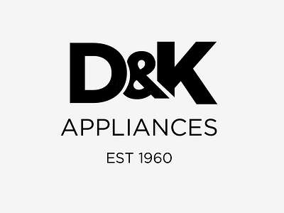 D&K Appliances Logo appliance store branding logo