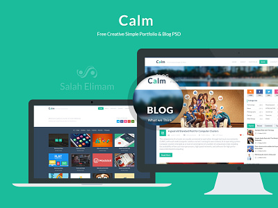 Calm l Free Creative Simple Portfolio & Blog PSD