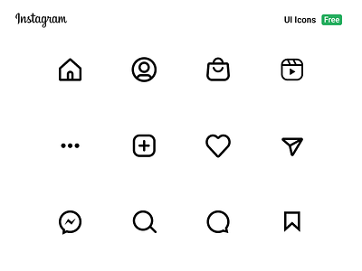 Instagram UI Icons icons instagram line icons ui