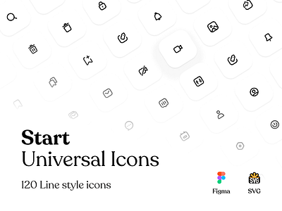 Start Universal Icon set v1.0 icongraphy icons line icons ui universal icons